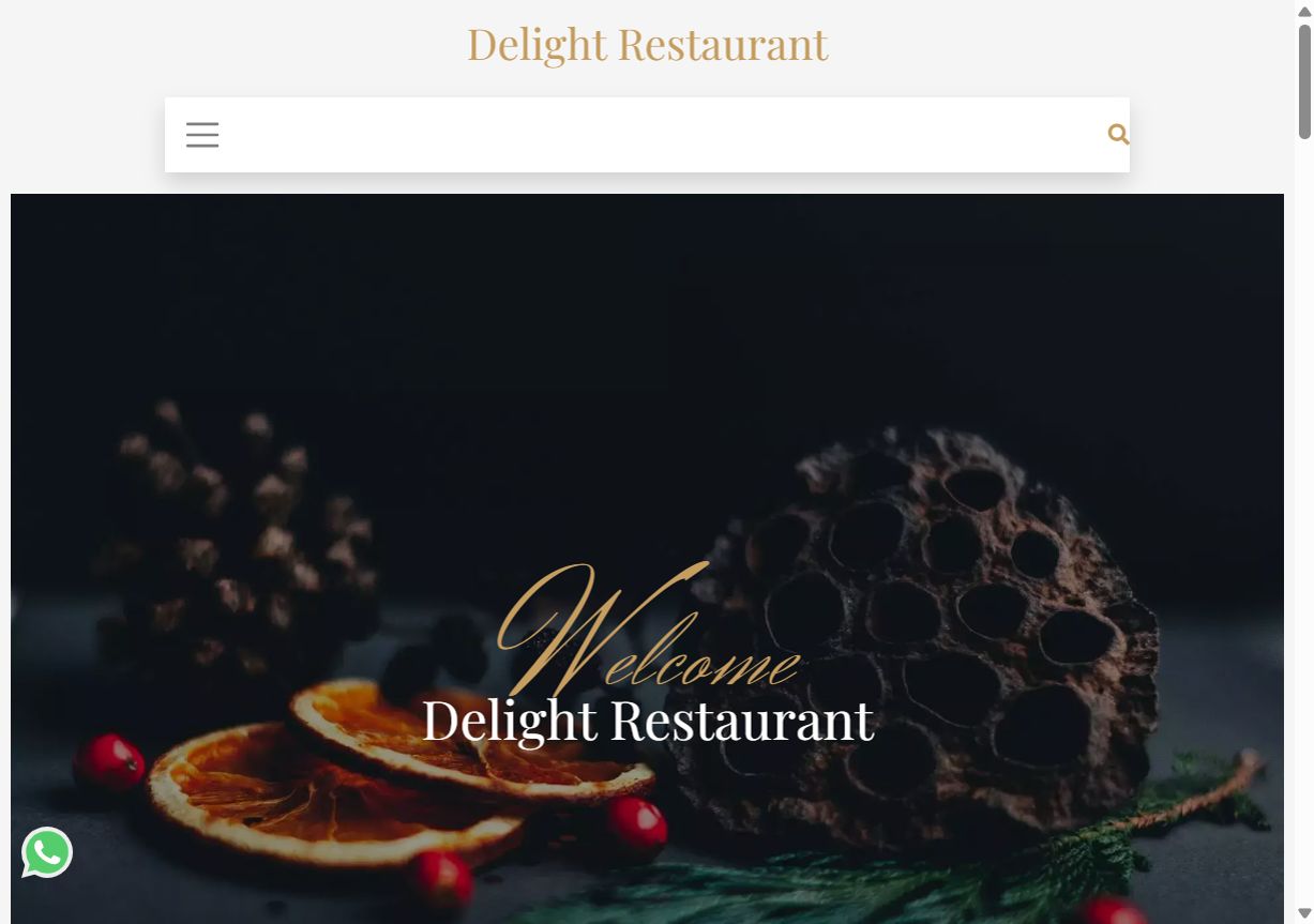 Restaurant website built with Websites.co.in